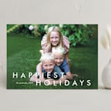 "Happy moments" - Holiday Cards in Cotton by Stacey Meacham - Front