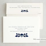 "Storybook Floral" - Holiday Cards in Navy by Katharine Watson - FREE Recipient Addressing