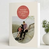 "shapes" - Holiday Cards in Berry by Brianne Larsen - Folded Card