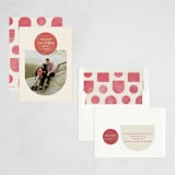 "shapes" - Holiday Cards in Berry by Brianne Larsen - Assembled