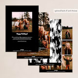 "Minimal Gallery" - Holiday Cards in Noir by Annie Clark - Back of Card Options