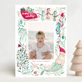"Coastal Christmas" - Holiday Cards in Pink Sands by Sarah Knight - Front