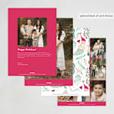 "Coastal Christmas" - Holiday Cards in Pink Sands by Sarah Knight - Back of Card