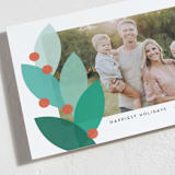 "Leaf Hues" - Holiday Cards in Emerald by Genna Blackburn - Detail