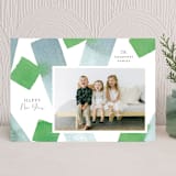 "Abstract Watercolor" - Holiday Cards in Evergreen by Shannon Chen of Four Wet Feet Studio - Front