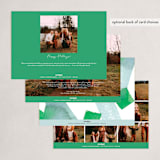 "Abstract Watercolor" - Holiday Cards in Evergreen by Shannon Chen of Four Wet Feet Studio - Back of Card Options