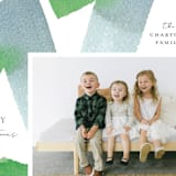 "Abstract Watercolor" - Holiday Cards in Evergreen by Shannon Chen of Four Wet Feet Studio - Detail
