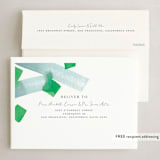 "Abstract Watercolor" - Holiday Cards in Evergreen by Shannon Chen of Four Wet Feet Studio - FREE Recipient Addressing