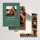 "Emerald Canyon" - Holiday Cards in Emerald by Wendy Chung - Back of Card Options