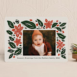 "Block Florals" - Holiday Cards in Vanilla by Pink House Press - Front