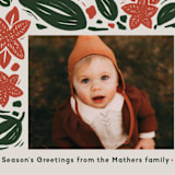 "Block Florals" - Holiday Cards in Vanilla by Pink House Press - Detail