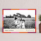 "Color Wrapped" - Holiday Cards in Berry by Nazia Hyder - Front