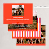 "Color Wrapped" - Holiday Cards in Berry by Nazia Hyder - Back of Card Options