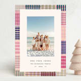 "Stamped Plaid" - Holiday Cards in Sugar Plum by Julie Murray - Front