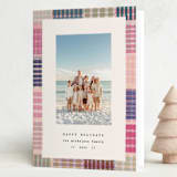 "Stamped Plaid" - Holiday Cards in Sugar Plum by Julie Murray - Folded Card