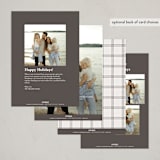 "Many Merry Moments" - Holiday Cards in Snowflake by Hooray Creative - Back of Card Options