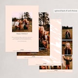 "Delicate Strokes" - Holiday Cards in Blush by Wendy Chung - Back of Card Options