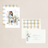 "Wintertime Blossoms" - Holiday Cards in Blue Frost by Oscar and Emma - Karly Depew - Assembled