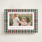 "Traditional Plaid" - Holiday Cards in Wreath by Baumbirdy - Front