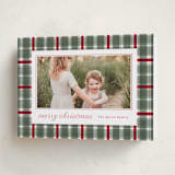 "Traditional Plaid" - Holiday Cards in Wreath by Baumbirdy - Folded Card