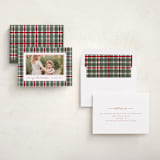 "Traditional Plaid" - Holiday Cards in Wreath by Baumbirdy - Assembled