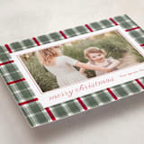 "Traditional Plaid" - Holiday Cards in Wreath by Baumbirdy - Detail