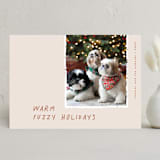 "Warm Fuzzy" - Holiday Cards in Caramel Mocha by Merian - Front