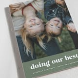 "Doing Our Best" - Holiday Cards in Evergreen by Olivia Goree - Detail