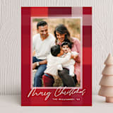 "plaid focus" - Holiday Cards in Cardinal by Rebecca Durflinger - Front