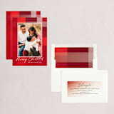 "plaid focus" - Holiday Cards in Cardinal by Rebecca Durflinger - Assembled