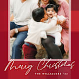 "plaid focus" - Holiday Cards in Cardinal by Rebecca Durflinger - Detail