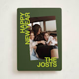 "Angled" - Holiday Cards in Citron by Inkblot Design - Front