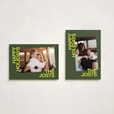 "Angled" - Holiday Cards in Citron by Inkblot Design - Photo Orientation Options