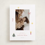 "Cross Stitch Christmas" - Holiday Cards in Snow by Claire - Front