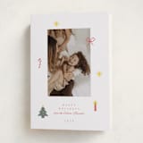 "Cross Stitch Christmas" - Holiday Cards in Snow by Claire - Folded Card