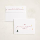 "Cross Stitch Christmas" - Holiday Cards in Snow by Claire - FREE Recipient Addressing