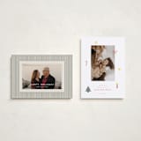 "Cross Stitch Christmas" - Holiday Cards in Snow by Claire - Photo Orientation Options