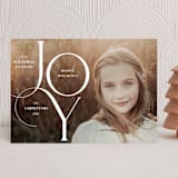 "Joy Elegance" - Holiday Cards in Snow White by Nam Bourassa - Front