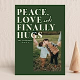 "Finally Hugs" - Holiday Cards in Douglas Fir by Anna Elder - Front