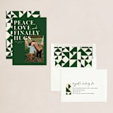 "Finally Hugs" - Holiday Cards in Douglas Fir by Anna Elder - Assembled