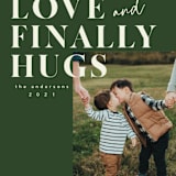 "Finally Hugs" - Holiday Cards in Douglas Fir by Anna Elder - Detail