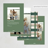"Deconstructed Plaid" - Holiday Cards in Pine by Kacey Kendrick Wagner - Back of Card Options