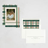 "Deconstructed Plaid" - Holiday Cards in Pine by Kacey Kendrick Wagner - Assembled