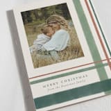 "Deconstructed Plaid" - Holiday Cards in Pine by Kacey Kendrick Wagner - Detail