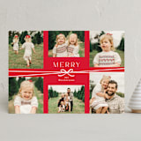"Multi Ribbon" - Holiday Cards in Apple by Everett Paper Goods - Front