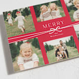 "Multi Ribbon" - Holiday Cards in Apple by Everett Paper Goods - Detail