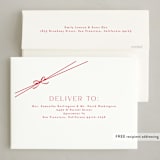"Multi Ribbon" - Holiday Cards in Apple by Everett Paper Goods - FREE Recipient Addressing