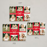 "Multi Ribbon" - Holiday Cards in Apple by Everett Paper Goods - Formats Available
