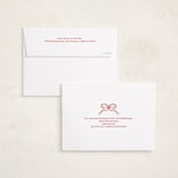 "Brushed Bow" - Holiday Cards in Cranberry by Kercia Jane - FREE Recipient Addressing