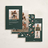 "Nutcracker dance" - Holiday Cards in Holly Leaf by Sarah Knight - Back of Card Options